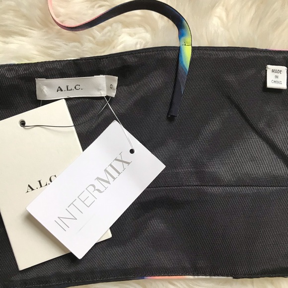 NWT A.L.C. Pleated Printed Camisole Crop Top - Picture 13 of 14